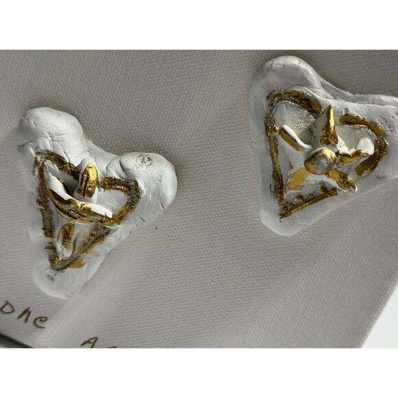 Love One Another Artwork  by Jenna 6x6 Metallic Heart Cross - Picture 2 of 8